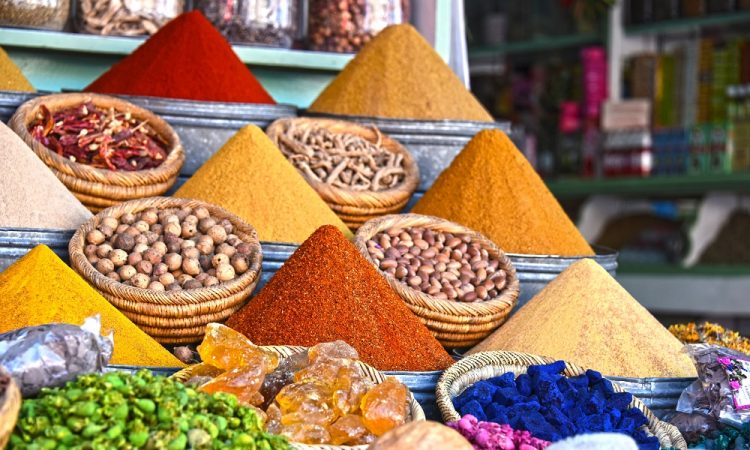 Kruiden op markt Marrakech