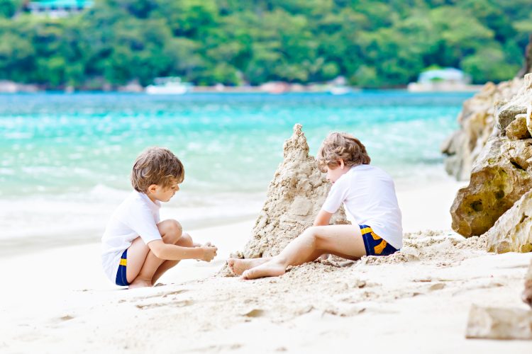 Seychellen strand kinderen